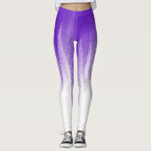 Abstracte kunst Pastel Lavender Paars White Leggings (Voorkant)