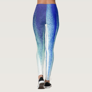 Abstracte Kunst Pastel Lila Blauw Wit Leggings