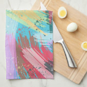 Abstracte Kunst Pastel Theedoek (Quarter Fold)