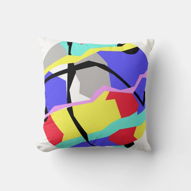 Abstracte kunst pastelkleuren kussen werp kussen (Voorkant)