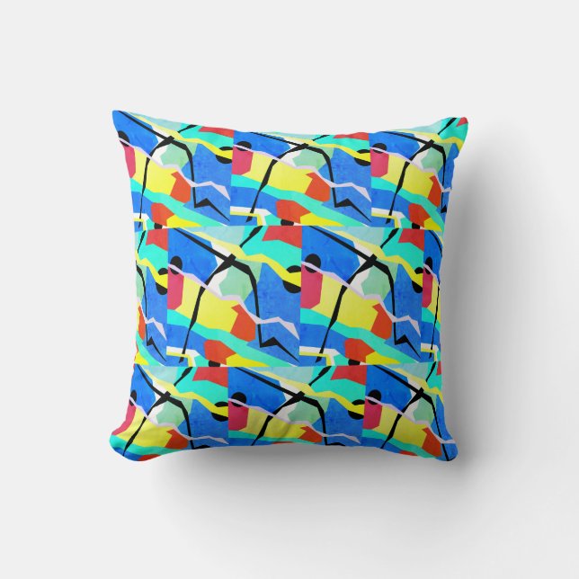 Abstracte kunst pastelkleuren kussen werp kussen (Voorkant)