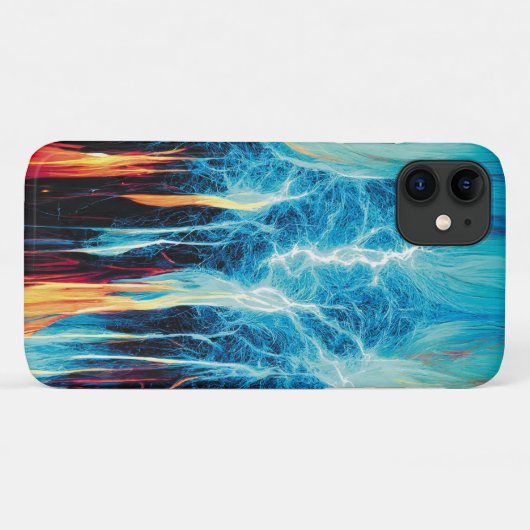 Abstracte kunst Pattern Red en Blue Electric Energ Case-Mate iPhone Case (Achterkant (horizontaal))