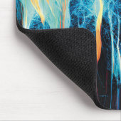 Abstracte kunst Pattern Red en Blue Electric Energ Muismat (Hoek)
