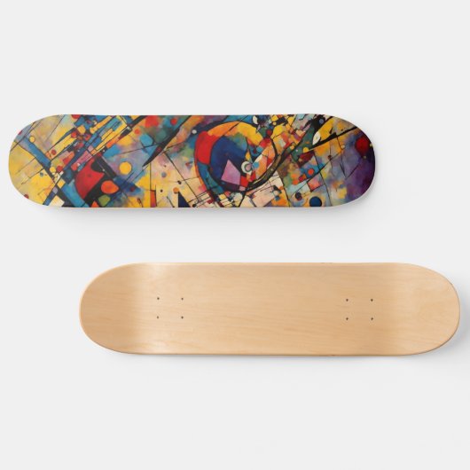 Abstracte kunst persoonlijk skateboard (Horizontaal)