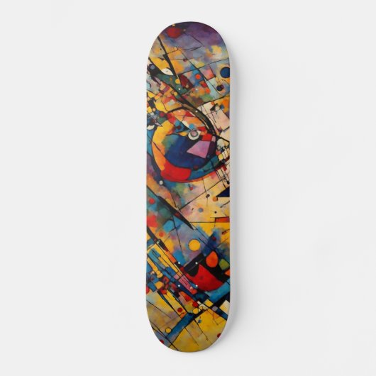 Abstracte kunst persoonlijk skateboard (Voorkant)