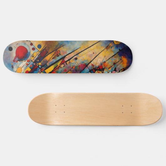 Abstracte kunst persoonlijk skateboard (Horizontaal)