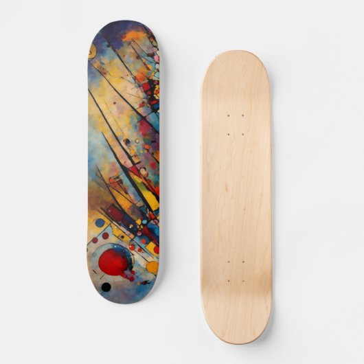 Abstracte kunst persoonlijk skateboard (Voorkant)