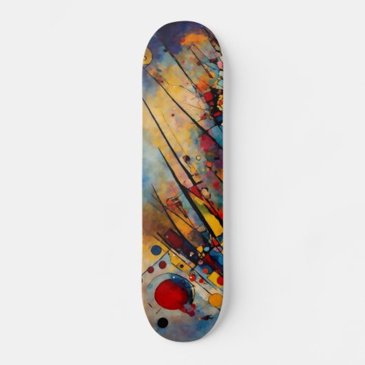 Abstracte kunst persoonlijk skateboard (Voorkant)