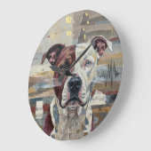Abstracte Kunst Pitbull Versie 1 Grote Klok (Hoek)
