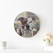 Abstracte Kunst Pitbull Versie 1 Grote Klok (Huis)