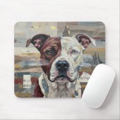 Abstracte Kunst Pitbull Versie 1 Muismat (Met muis)