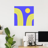 abstracte kunst poster (Thuiskantoor)