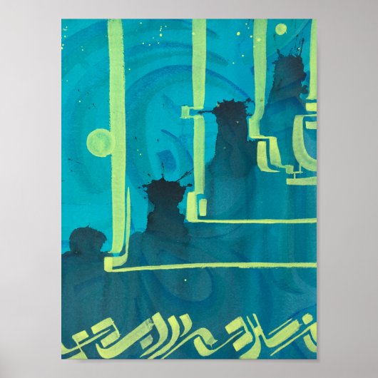 Abstracte kunst poster (Voorkant)