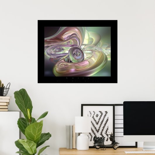 Abstracte kunst poster (Thuiskantoor)