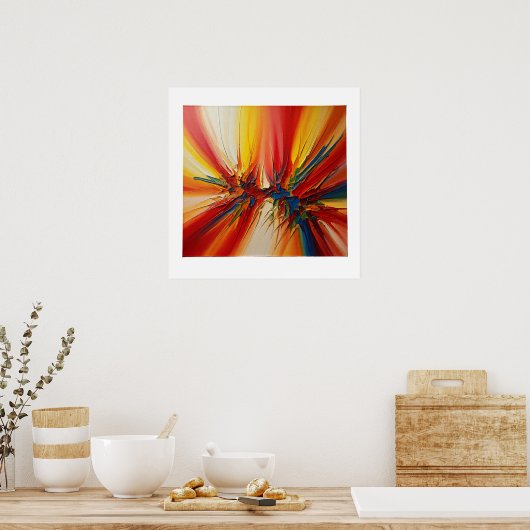 Abstracte kunst poster (Keuken)