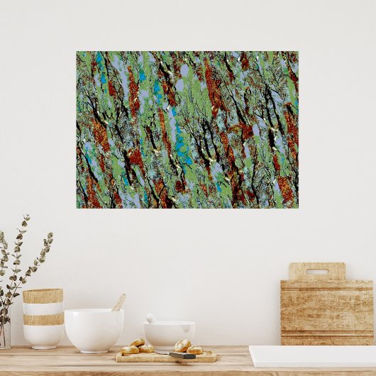 abstracte kunst poster (Keuken)