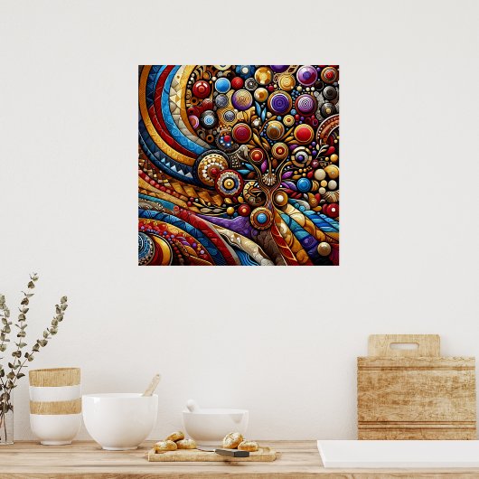 Abstracte Kunst Poster (Keuken)
