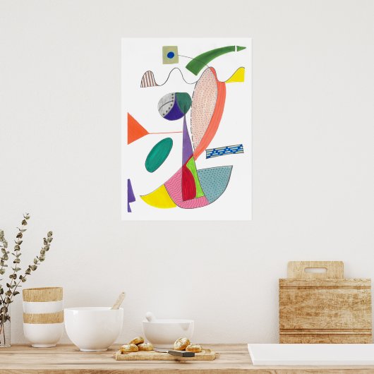 Abstracte kunst poster (Keuken)