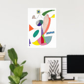 Abstracte kunst poster (Thuiskantoor)