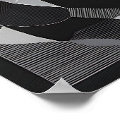 Abstracte kunst Poster, zwart-wit moderne print (Hoek)