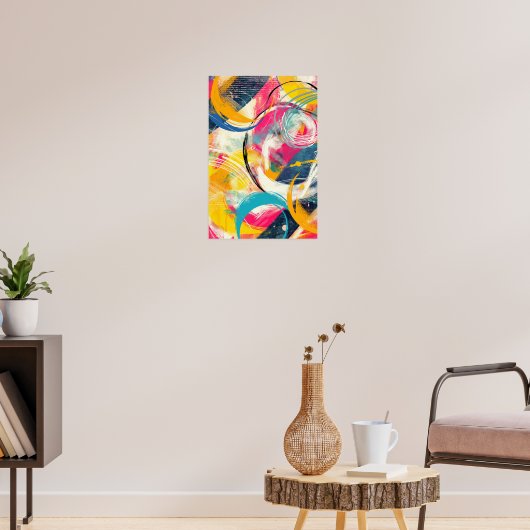 Abstracte kunst print Poster (Woonkamer 3)