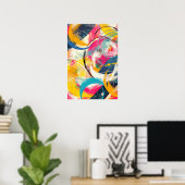 Abstracte kunst print Poster (Thuiskantoor)