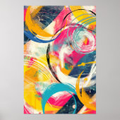 Abstracte kunst print Poster (Voorkant)