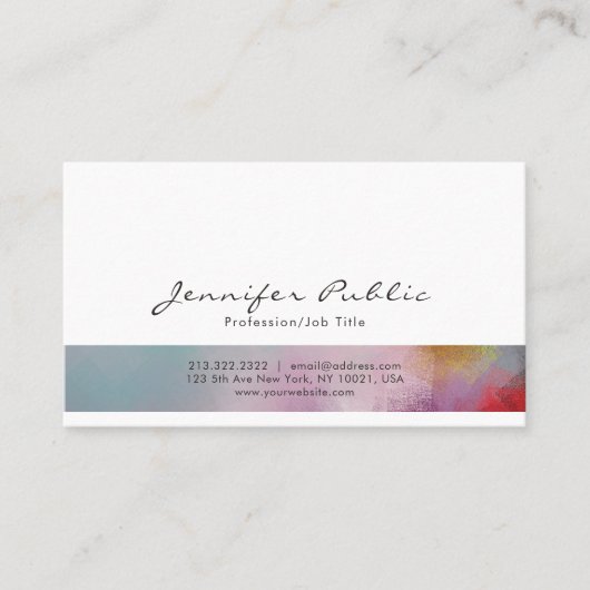 Abstracte kunst Professioneel Stijlvol Modern Arti Visitekaartje (Voorkant)