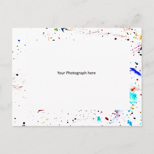 Abstracte Kunst Rand Fotograaf Sjabloon Op Maat Briefkaart (Voorkant)