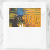 Abstracte kunst rechthoekige sticker (Tas)