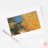 Abstracte kunst rechthoekige sticker (Envelop)