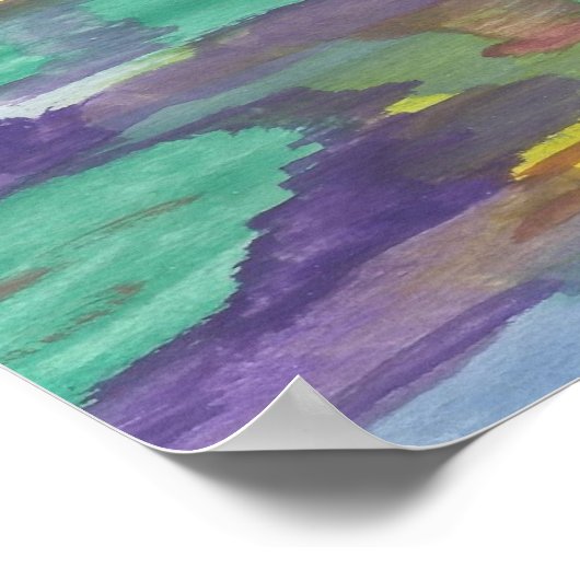Abstracte kunst reflecties poster (Hoek)