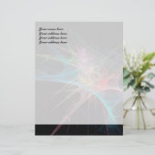 Abstracte kunst regenboogijs briefhoofd ontwerp (Staand voorkant)