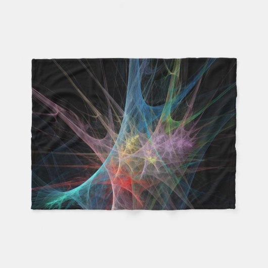Abstracte kunst regenboogijs fleece deken (Voorkant (Horizontaal))