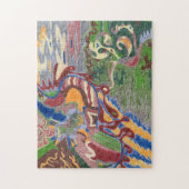 abstracte kunst "Regenval" Legpuzzel (Verticaal)