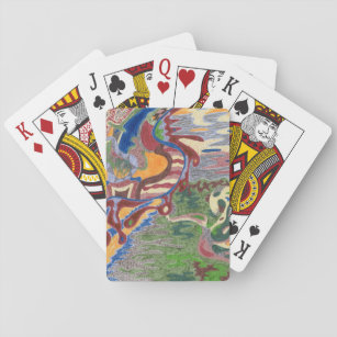 abstracte kunst "Regenval" Speelkaarten