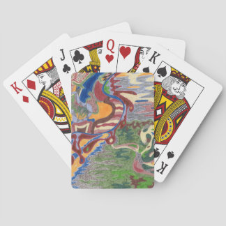 abstracte kunst "Regenval" Speelkaarten