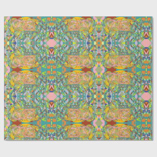 Abstracte kunst retro impressionistisch ontwerp cadeaupapier