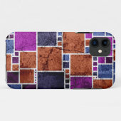 Abstracte kunst | Retro Squares Cracked Wall Case-Mate iPhone Case (Achterkant (horizontaal))