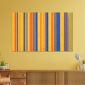 Abstracte kunst | Retrostrips 2 Canvas Afdruk (Insitu (Woonkamer))