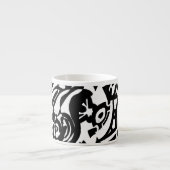 abstracte kunst: "Robot Dreams" Espresso Kop (Voorkant)