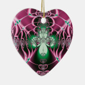 Abstracte Kunst Rode Bloem Keramisch Ornament (Rechts)