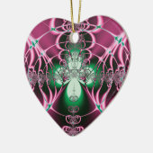 Abstracte Kunst Rode Bloem Keramisch Ornament (Links)