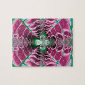 Abstracte Kunst Rode Bloem Legpuzzel (Horizontaal)