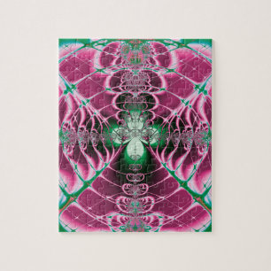 Abstracte Kunst Rode Bloem Legpuzzel