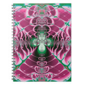 Abstracte Kunst Rode Bloem Notitieboek (Voorkant)