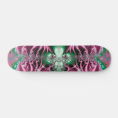 Abstracte Kunst Rode Bloem Skateboard (Horizontaal)