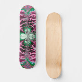 Abstracte Kunst Rode Bloem Skateboard (Voorkant)