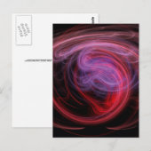 Abstracte Kunst Rode Golf Briefkaart (Voorkant / Achterkant)