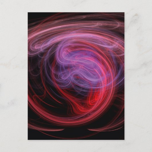 Abstracte Kunst Rode Golf Briefkaart (Voorkant)